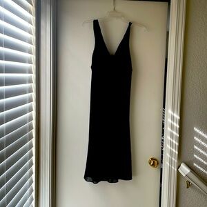 Theory silk, slip dress in dark chocolate